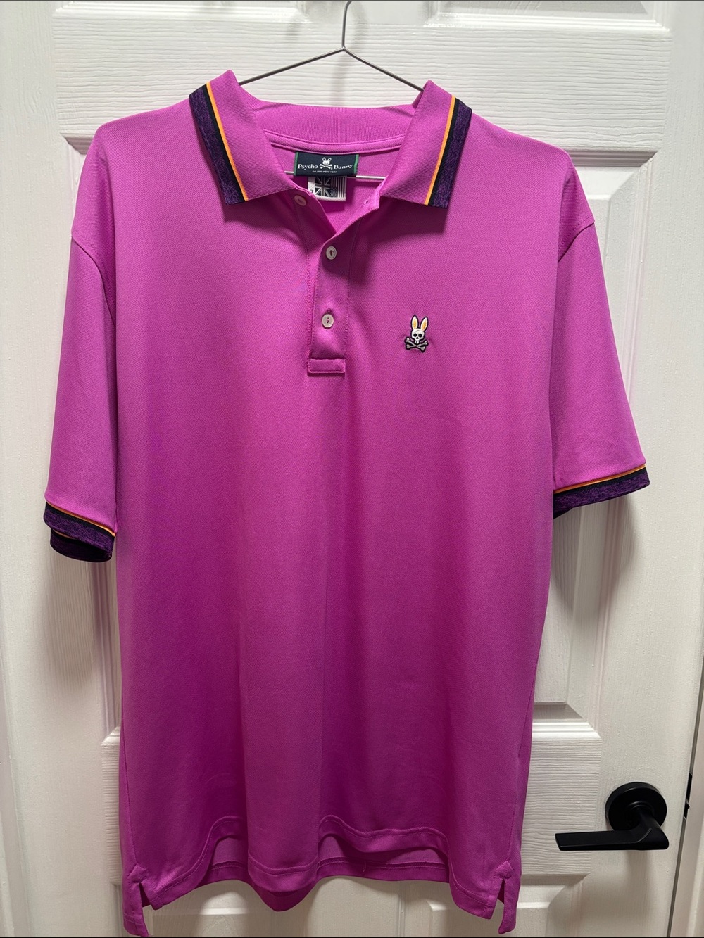 Psycho Bunny Purple/Magenta Polo with Contrast Trim